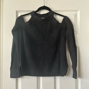 Rag & Bone Dana Cold Shoulder Cotton Sweater on Black Size XS